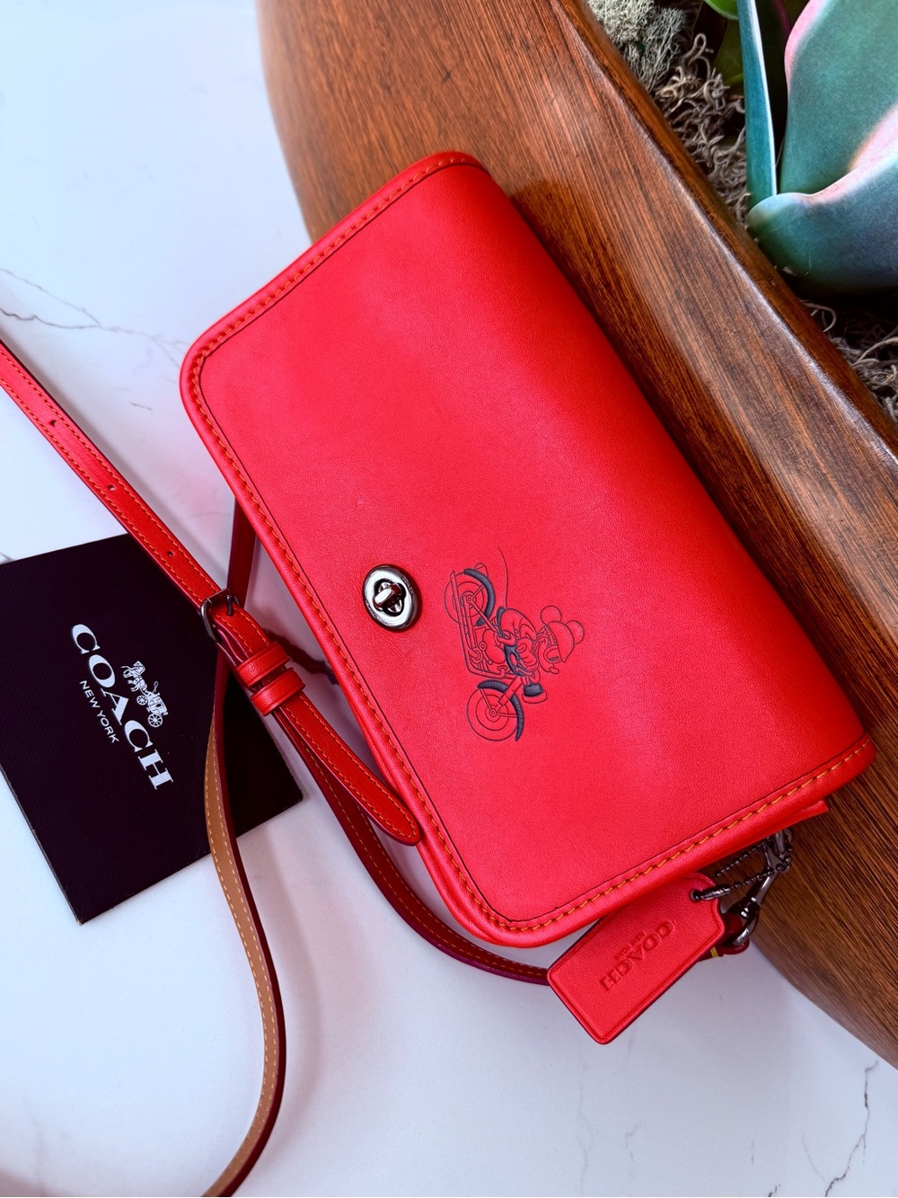Coach x Disney Red Penny Crossbody with Mickey Limited - Picture 13 of 16